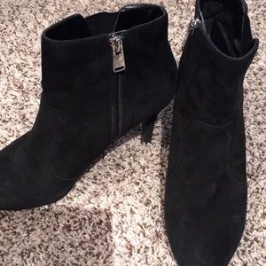 Rockport suede high heel booties 7.5